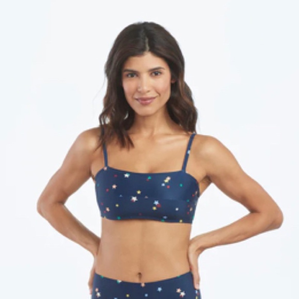 Summersalt - Oasis Bikini Top - Small Scatter Stars in Deep Sea